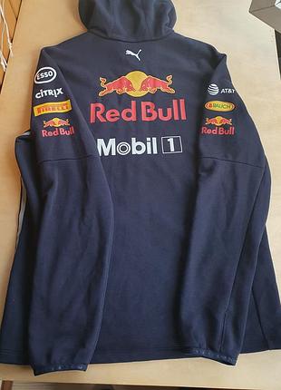 Худи балахон кофта реглан puma aston martin red bull honda f1 racing full zip navy softshell размер м-l