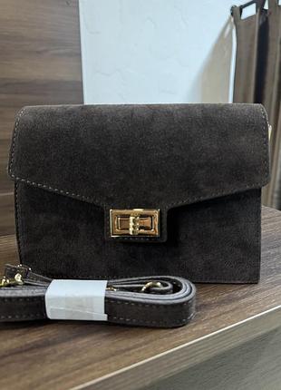 Сумка з натуральної замші