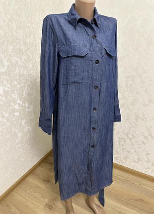 Актуальна нова  вільна джинсова сукня на ґудзиках
