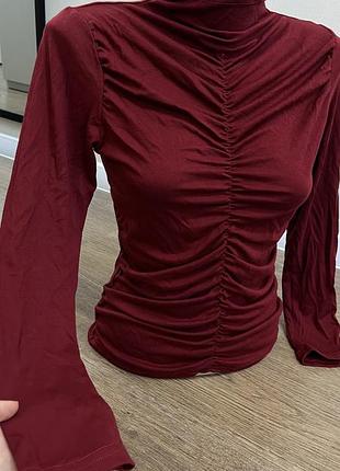 Лонгслів гольф блрдо бургунді