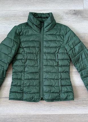 Жіноча куртка осінь весна стьобана зеленого кольору розмір s