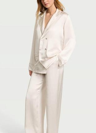 Пижама айвори victoria's secret luxe satin (s) 🎀