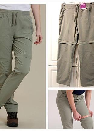 Новые женские брюки m-l uk 14 eu 42 us 10 mountain warehouse  explorer трансформеры штаны шорты треккинговые хаки