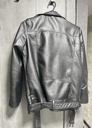 Косуха куртка шкіряна подовжена кожзам