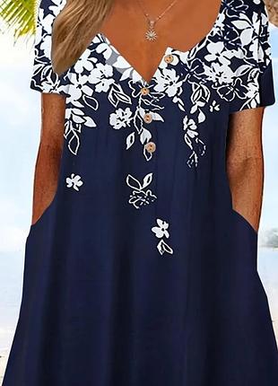 Комфортное с карманами платье 👗 большого размера