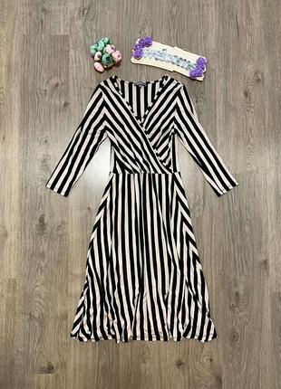 Сукня плаття міді зебра в полоску полосата