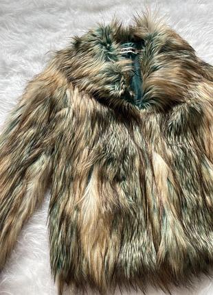 Мохната шуба з штучного хутра