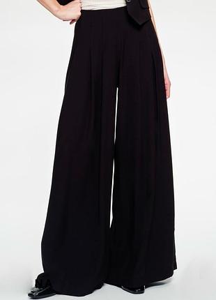 Чорні широкі брюки палаццо баггі класичні брюки палаццо брюки з защипами y.a.s