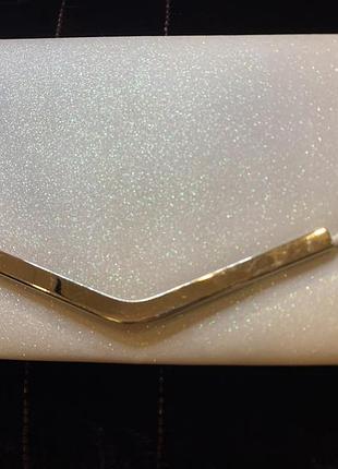 Нарядний білий клатч