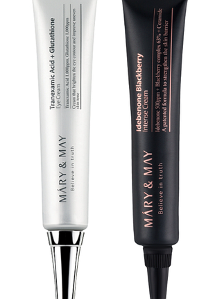 Зволожувальний крем з антиоксидантами та крем для шкіри навколо очей mary & may, 2*12 гр.