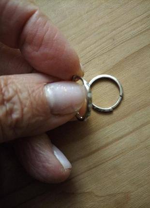 Серебряные серьги конго льз фианитами