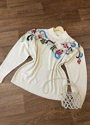 Вінтажний вовняний светр