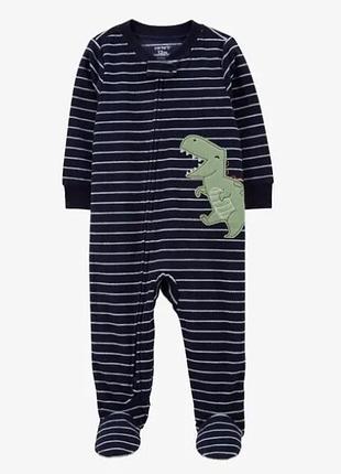 Carters флисовый человечек картерс слип поддева пижама stripe rex