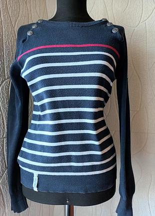 Джемпер у смужку voile bleue preppy розмір 44-46 бавовна