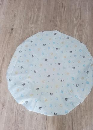 Разные круглая простынь на резинке резинке в детскую круглую кроватку на круглый матрас