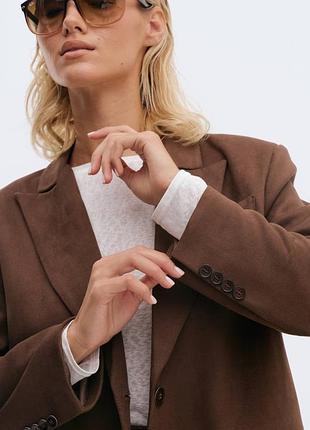 Замшевый пиджак жакет овер замш