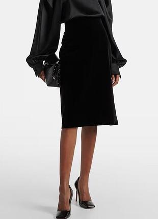 Жіноча спідниця вінтаж міді женская юбка миди винтаж ретро laura ashley чорна чёрная бархатная оксамитова купити розмір с м купить размер s m