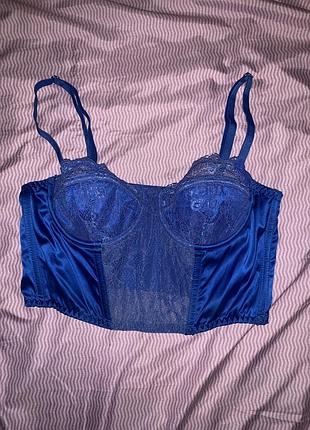 Синій мереживний топ 💙 бюст бра бюстгалтер 💙