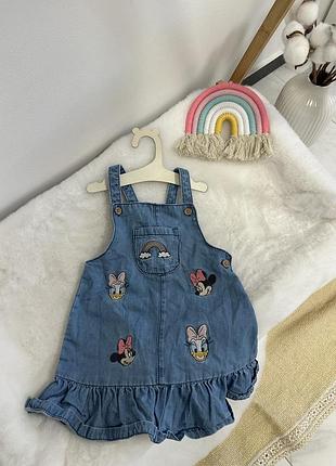 Классный джинсовый сарафан disney baby, сарафан с микки, сарафан, сарафанчик