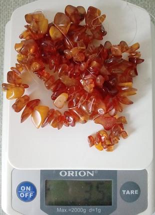 Бусы янтарь на леске