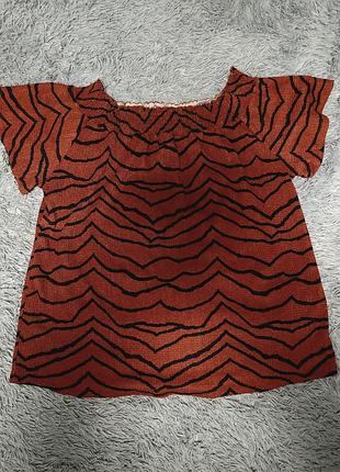 Новая женская кофтина, блуза с коротким рукавом большого размера. george.