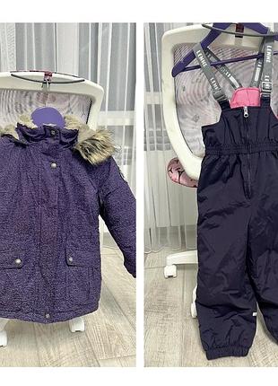 Комплект зимовий куртка lenne 110 напівкомбенезон lenne 110 шапка reima