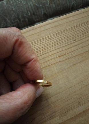 Кольцо из нержавеющей стали с позолотой
