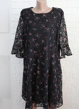 Новое нарядное платье кружево peacocks 3-4xl