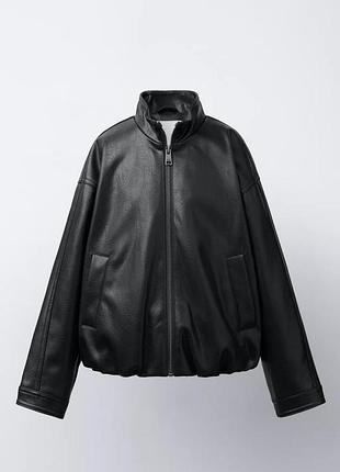 Куртка на дівчинку чорна штучна шкіра zara new
