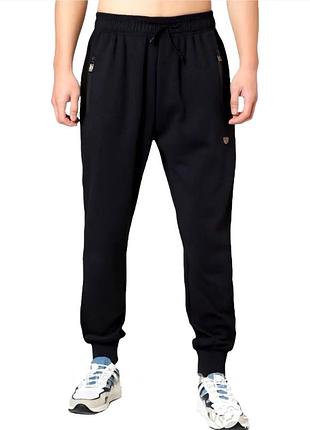 Спортивні трикотажні чоловічі штани на манжетах м-3xl