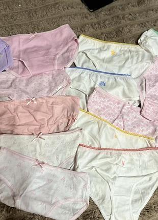 12 пар нових дитячих трусиків для красуні