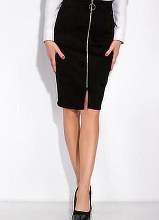 Стильная юбка карандаш трендовая молния