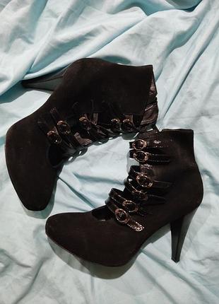 Кожаные сапоги туфли passo avanti