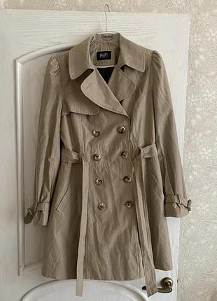 Тренч/плащ бежевого цвета, размер xl-xxl