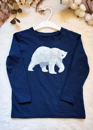 Лонгслів з білим ведмедиком від бренду anko для хлопчика віком 3 роки, на зріст 98 см