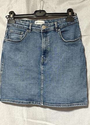 Джинсова міні-спідниця zara