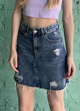 Джинсова спідниця міні