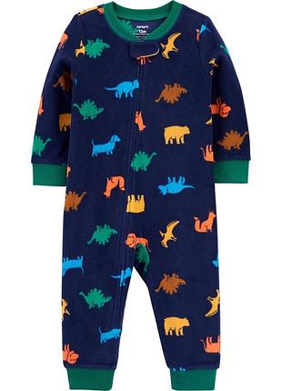 Carters флисовый человечек картерс слип поддева dino без стоп