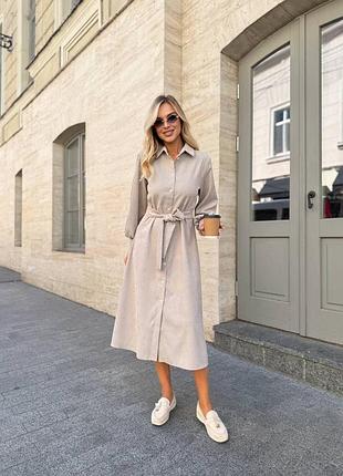 Стильное женское вельветовое платье