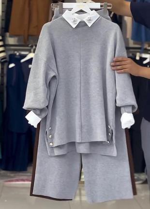 Костюм женский из ангоры брюки + кофта 1155 eb