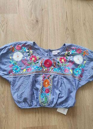 Блуза,крос-топ  з вишивкою asos