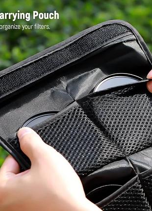 Комплект нейтрально-щільних фільтрів для об'єктива neewer 52 мм: nd2 nd4 nd8 nd16, ручка для об'єктива, чохол