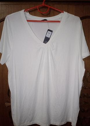 Базовая белая футболка из вискозы, 14-16