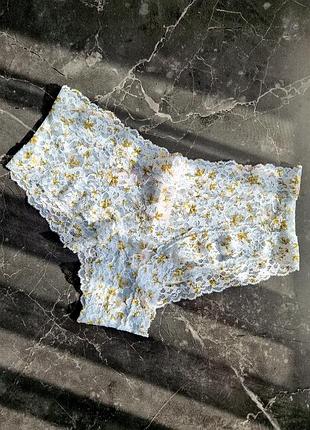 Бразильские кружевные от бренда victoria’s secret 🇺🇸 нежно-голубые. оригинал.