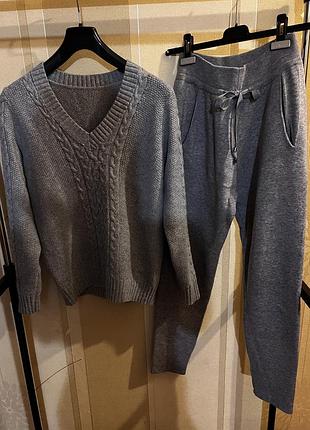Вʼязаний зимовий костюм xs-s