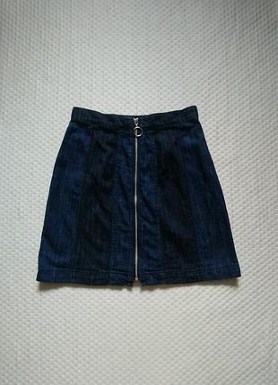 Джинсовая юбка самосвал на молнии