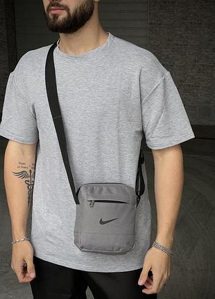 Барсетка nike серая большая