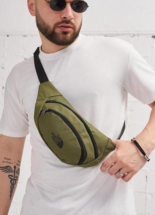 Бананка tnf хаки, лого черное