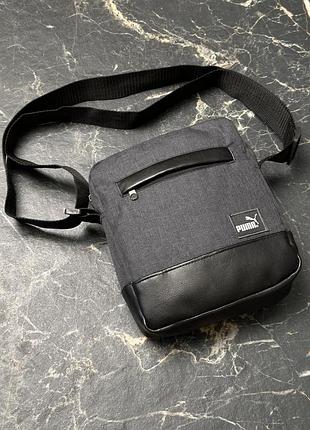 Барсетка puma "unique" темно-серый меланж