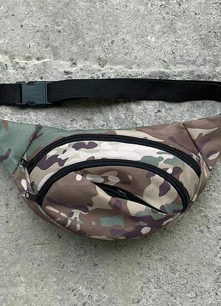 Бананка камуфляж_4 с тремя отделениями